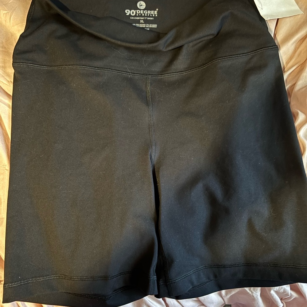 90 Degree By Reflex Women's Classic Black Bike Shorts